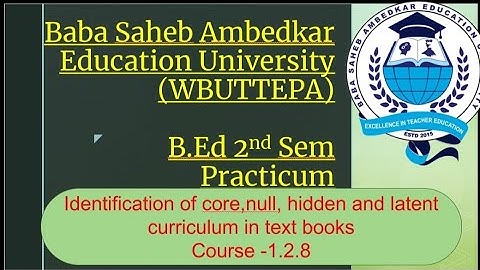 #Identification of Core, Null, Hidden and Latent Curriculum# Part -2