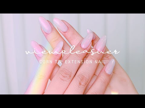 뷰확행 라이브 - 콘팁을 이용한 연장 및 쉐입잡는 법 /  How to  Nail extensions and Shape with Corn tip