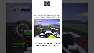 Mark Webber driving the WilliamsFW28, with a Cosworth engine revving to 20,000rpm #racing #formula1