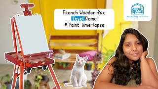 #Vlog1 Reviewing About Space French Wooden Box Easel + Paint Time-lapse | About Space Vlogs
