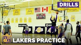 Luke Walton Plays Defense Vs. Lakers Bigs In Practice