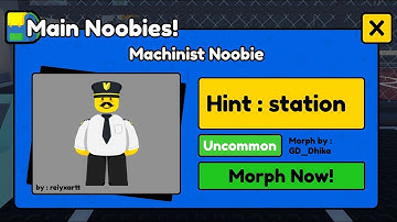 How to get MACHINIST Noobie in FIND THE NOOBIES MORPHS Roblox