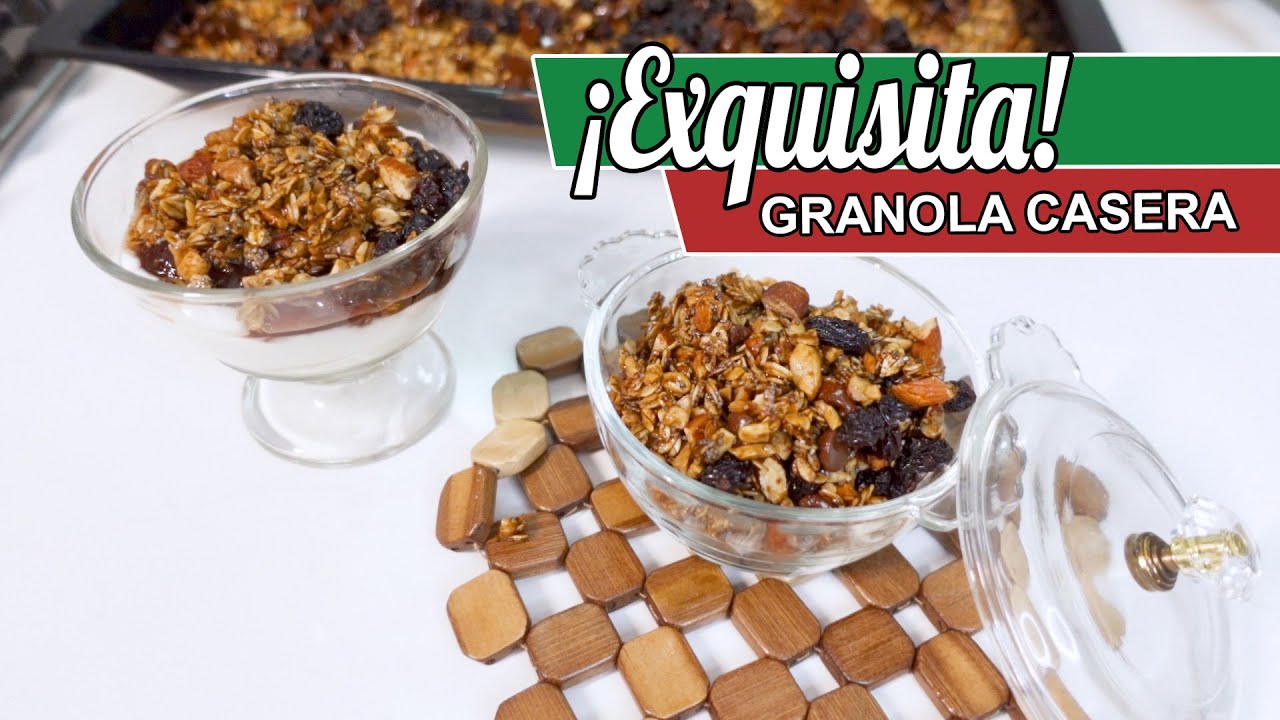 Fácil GRANOLA CASERA GRANOLA hecha en casa receta de granola con yogurt YouTube