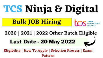 TCS Digital + Ninja off campus Hiring 2022 | 2021 | 2020 | TCS Integrated Test Pattern(ITP) 2022