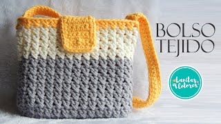 Bolso Tejido A Crochet Paso A Paso Puntos Básicos Lanitas Y Colores