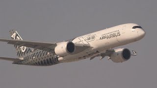Airbuss A350-900 Xwb Airliner Takes Flight At Dubai Airshow Aintv