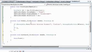 How to create a simple C# database application with Microsoft SQL server (2008)-Part  15.wmv