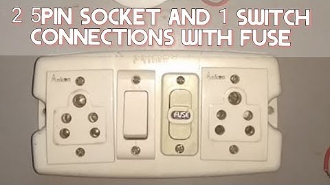 2 5Pin Socket and 1 switch connections with fuse