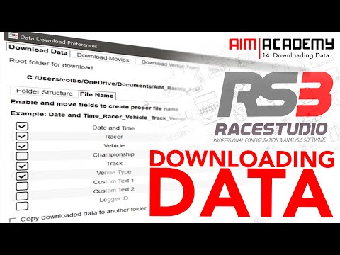 Aim Academy - Episode 14 - Downloading Data - Race Studio 3