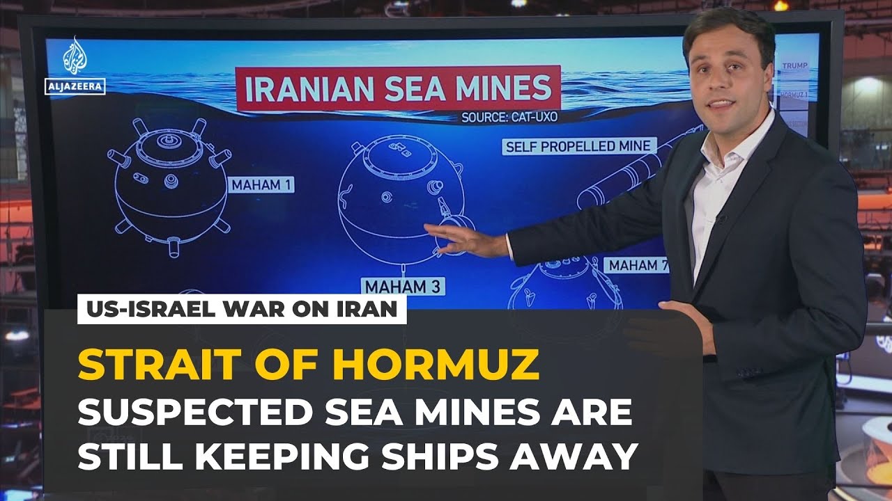 How suspected Iranian sea mines in Hormuz could delay Trump’s reopening plan