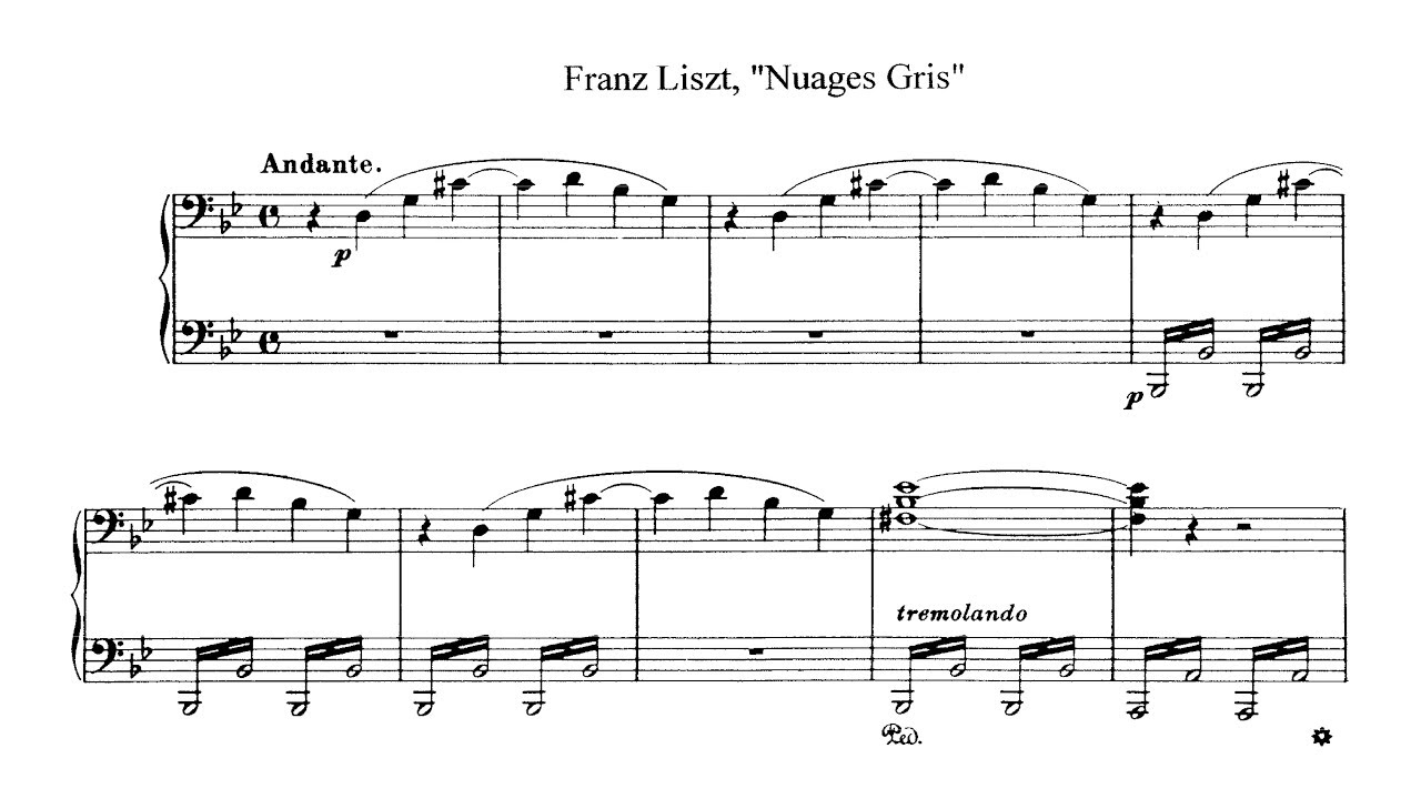 Franz Liszt Trube Wolken Nuages Gris S199 R78 Audio Sheet Music Thurzo Youtube