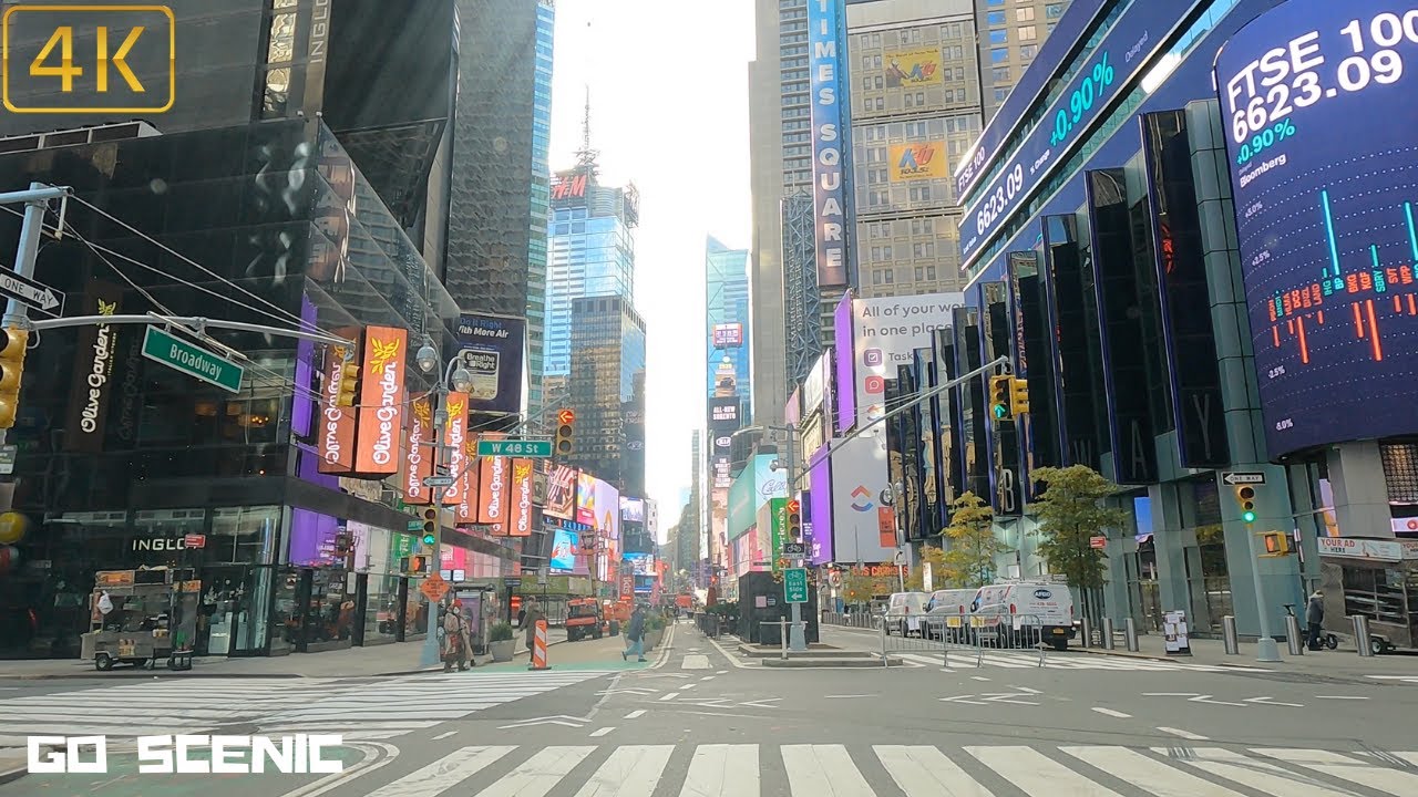 Broadway Ave Drive Manhattan NY | NYC 4K | GO SCENIC