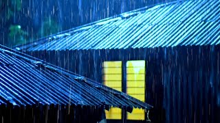 Sylvan Rain Serenity: 11 Hours of Thunder and Rain Sound on Rooftop for Deep Relaxation & Study