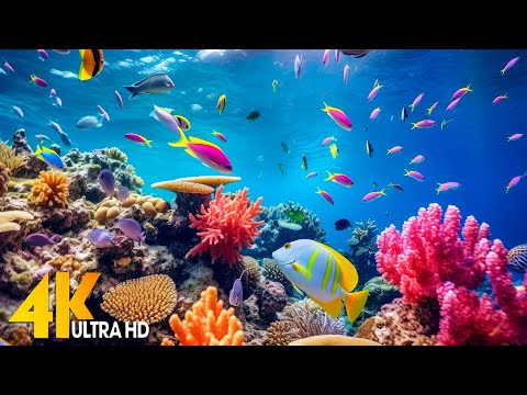 Undersea World 4K - Amazing Underwater World - Coral Reefs & Colorful Sea | Relaxing Music