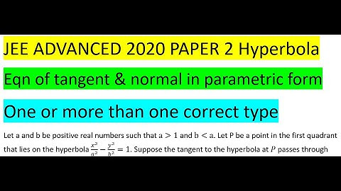 Let a and b be positive real numbers such that a 1 and b a. Let P be a point in the  #jeeadvanced