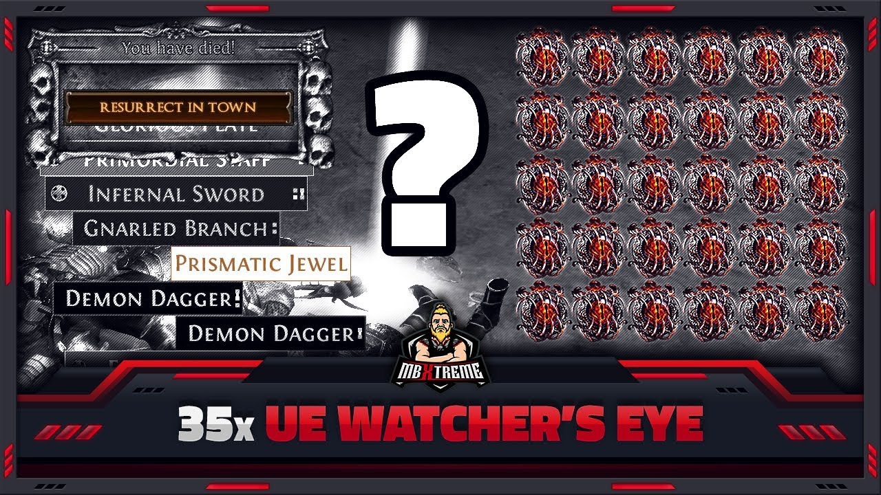 [PATH OF EXILE] – 35x UBER ELDER “WATCHER’S EYE” – EARLY CHRISTMAS PRESENTS?