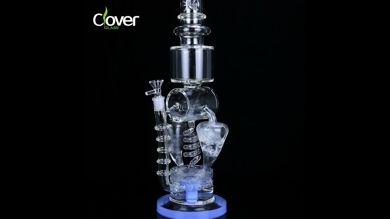 15.74-Inch High-Borosilicate Glass Recycler with Spiral Percolator – Model WPA-310