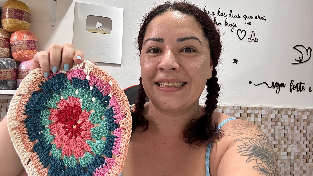 TAPETÃO COM SOBRINHAS DE BARBANTE . Fiz o nó de tecelão 🚀🚀