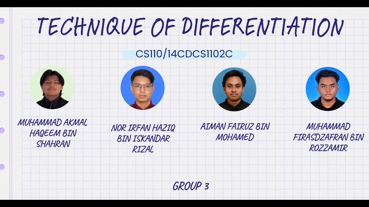 MAT 183 CALCULUS 1 GROUP 3