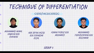 MAT 183 CALCULUS 1 GROUP 3