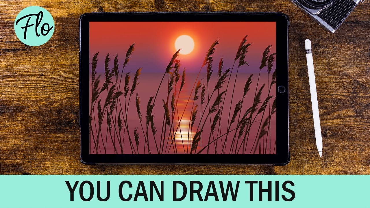 picture Sunset Procreate Drawing Ideas you can draw this sunset in procreate
