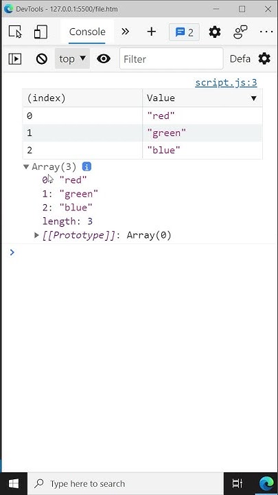 console.table() for arrays - JavaScript Tutorial for Beginners - YouTube