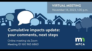 Cumulative impacts process update November 2023