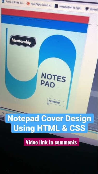 Notepad Cover design Using HTML & CSS - YouTube image.