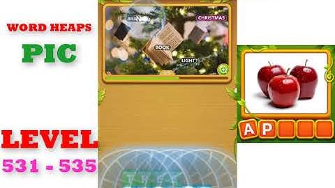 Word Heaps: Pic Puzzle Level 531 - 535 | All Answers | Walkthrough