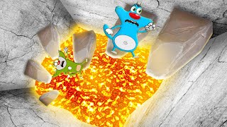 Roblox Scary Lava Reached Out At Top Of Mountain With Oggy And Jack | Rock Indian Gamer |