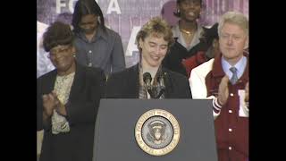 President Clinton at Earle High School (2000)