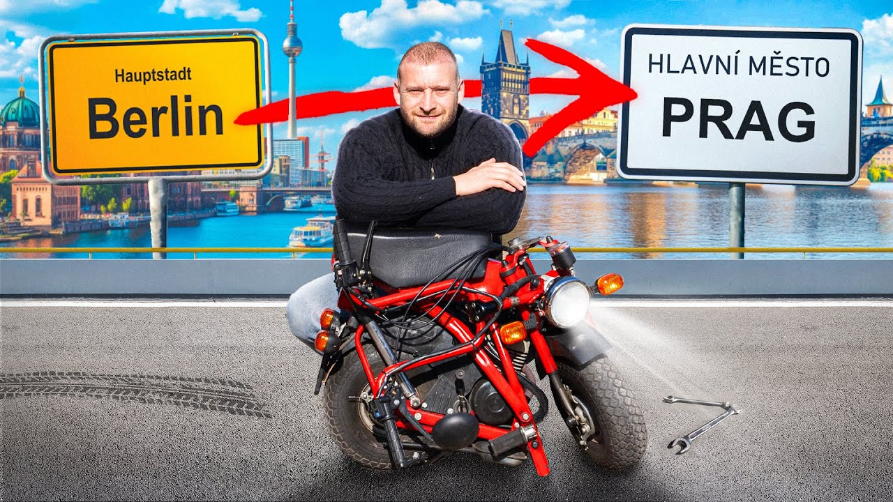 1 PS Klappmotorrad Tour von BERLIN nach PRAG