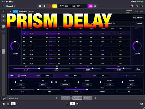 Prism Delay - Eight Line Modulated Delay Suite - Walkthrough & Demo - iOS, PC & Mac