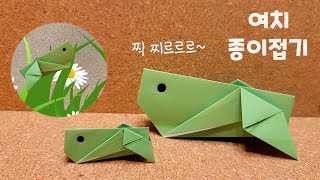 [여름] 쉬운 여치 종이접기 / 찍 찌르르르~ / Easy Katydid Origami