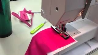 How to sew on a button hole on Bernina 230