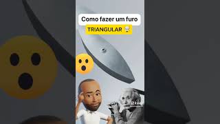 🎯 COMO FAZER UM FURO TRIANGULAR. #triangular #mathshorts #matemáticabásica #curiosidades