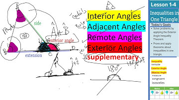 video 4  10 GENCH 1 Relationships in triangles  Lesson  4 Inequalities in One T