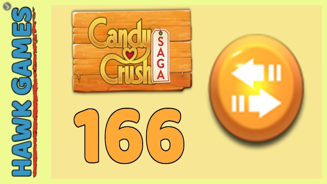 Candy Crush Saga Level 166 (Moves level) - 3 Stars Walkthrough, No Boosters