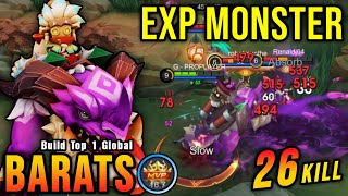 26 Kills!! MVP 16.7 Points Barats Exp Lane Monster!! - Build Top 1 Global Barats ~ MLBB screenshot 4