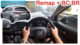 下雨差点失控！Remap + BC BR Honda City Hatchback 1.5L GN5 | Malaysia #POV [Genting Run 冲上云霄] [CC Subtitle]