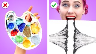 DIY FUN ART! 8 ideas de arte y trucos de pintura que debes hacer!