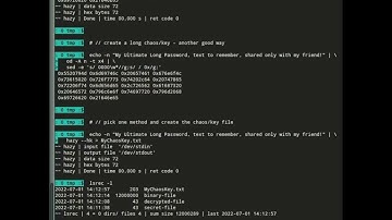 Hazy video demo with symmetric encryption