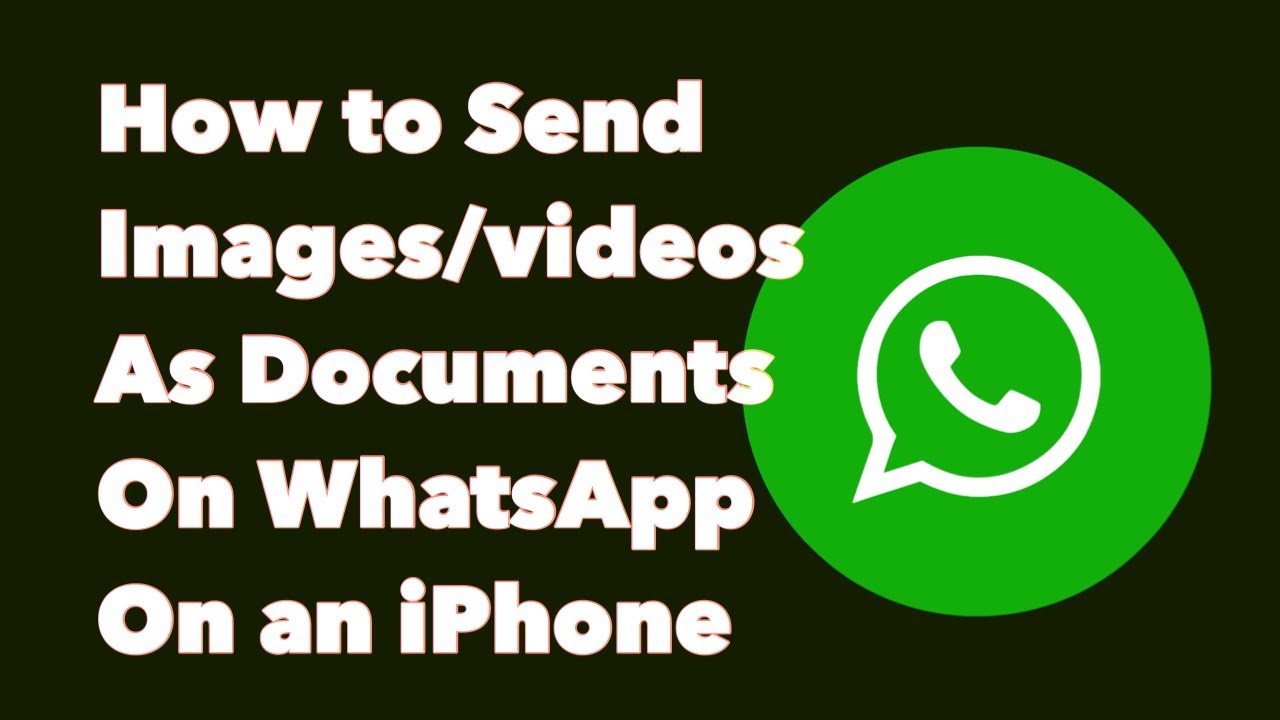 How To Send Photo Or Video In Documents On WhatsApp On Your IPhone