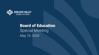 Information Boulder Valley School District Board of Education - May 19, 2020 - Special Meeting - Budget Guide