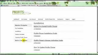 WordPress Profits Theme Create Membership Module Pages