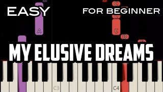MY ELUSIVE DREAMS ( LYRICS ) - TOM JONES | EASY PIANO