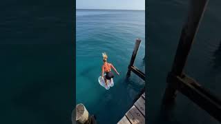 She’s Literally Riding on a Wave of Water! 🌊🔥 She’s Literally Riding on a Wave of Water! 🌊🔥