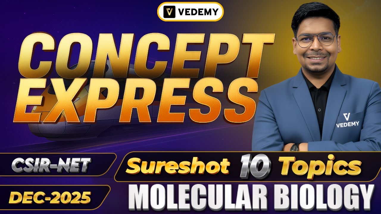 Concept Express | Unit-3 | Molecular Biology | CSIR NET Dec 2025 | Dr. Virendra Singh | Vedemy |