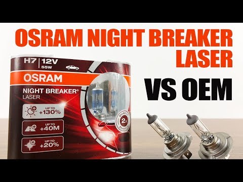 OSRAM Night Breaker Laser vs OEM / Original Headlight Bulbs Comparison 