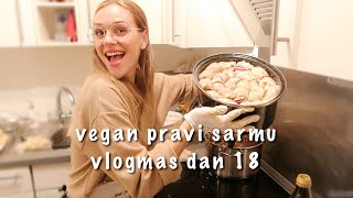 kako vegan pravi pravu domacu sarmu | vlogmas dan 18